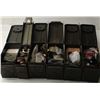 Image 1 : Six military metal ammo cans; 3 filled with gun  cleaning supplies; 3 filled with ammo consisting  m
