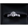 Image 1 : One ladies diamond engagement ring in 14k white  gold.center weighing 1.55ct color H clarity I-1  pl