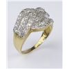 Image 2 : Stunning ladies ring set with ninety eight round  and baguette cut diamonds weighing approx. 2.50  -