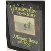 Image 2 : Advertiser for Vaudeville showing photograph of  cowboy on horse with banner advertising “A trained 