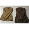 Image 2 : Lot of 5 WW I uniform pieces; 2 wool uniforms with  tanker insignia (1 has metal tank over left  poc