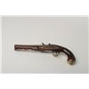 Image 10 : British Flintlock Pistol by A.W. Spies, .58  caliber, 7.75" brass barrel. The barrel features a  cro