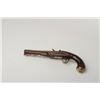 Image 11 : British Flintlock Pistol by A.W. Spies, .58  caliber, 7.75" brass barrel. The barrel features a  cro