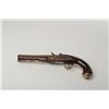 Image 4 : British Flintlock Pistol by A.W. Spies, .58  caliber, 7.75" brass barrel. The barrel features a  cro