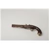 Image 5 : British Flintlock Pistol by A.W. Spies, .58  caliber, 7.75" brass barrel. The barrel features a  cro
