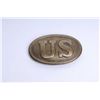 Image 1 : Civil War era oval U.S. brass buckle with great  patina.    Est.:  $100-$200.