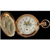 Image 1 : Beautiful Waltham gold filled pocket watch,  approximately 1.75” in diameter, beautifully  engraved 