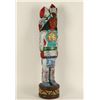 Image 2 : Carved wood Indian Chief, hand painted measuring  approximately 30” tall with painted gold breast  p