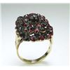 Image 1 : Classic ladies vintage ring set with over 40 Rose  cut Rhodolite garnets weighing approx. 5.00 carat
