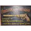 Image 3 : Great large painted wooden advertising sign  announcing “PAWSTUCKET FIREARMS CO./SUPPLIERS OF  COLT’