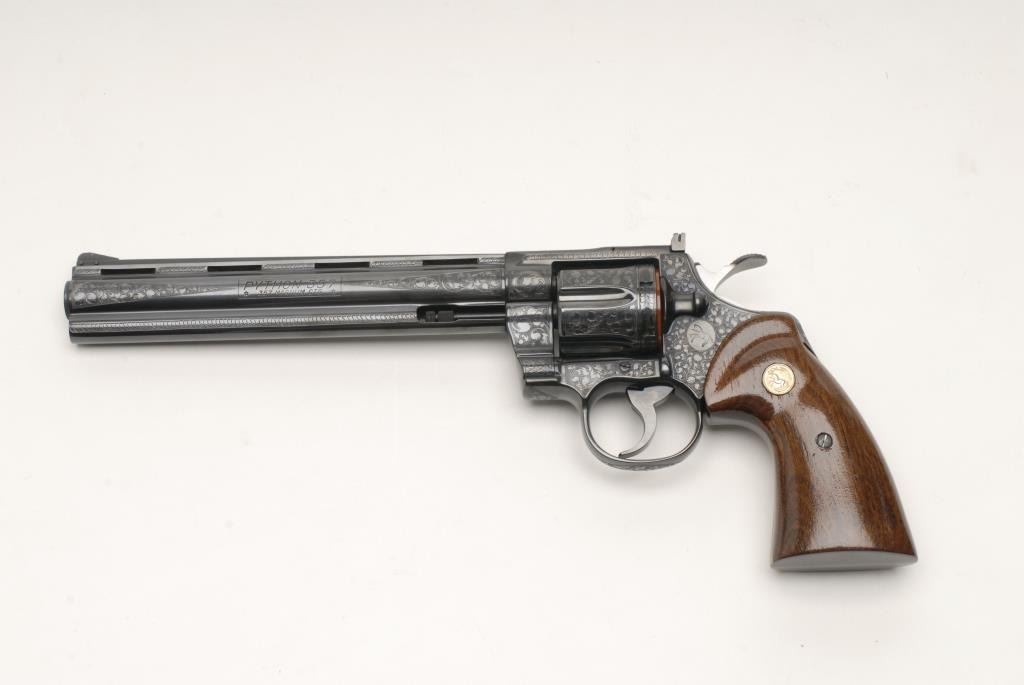 Colt Python Model DA revolver in factory wood grained cardboard box ...