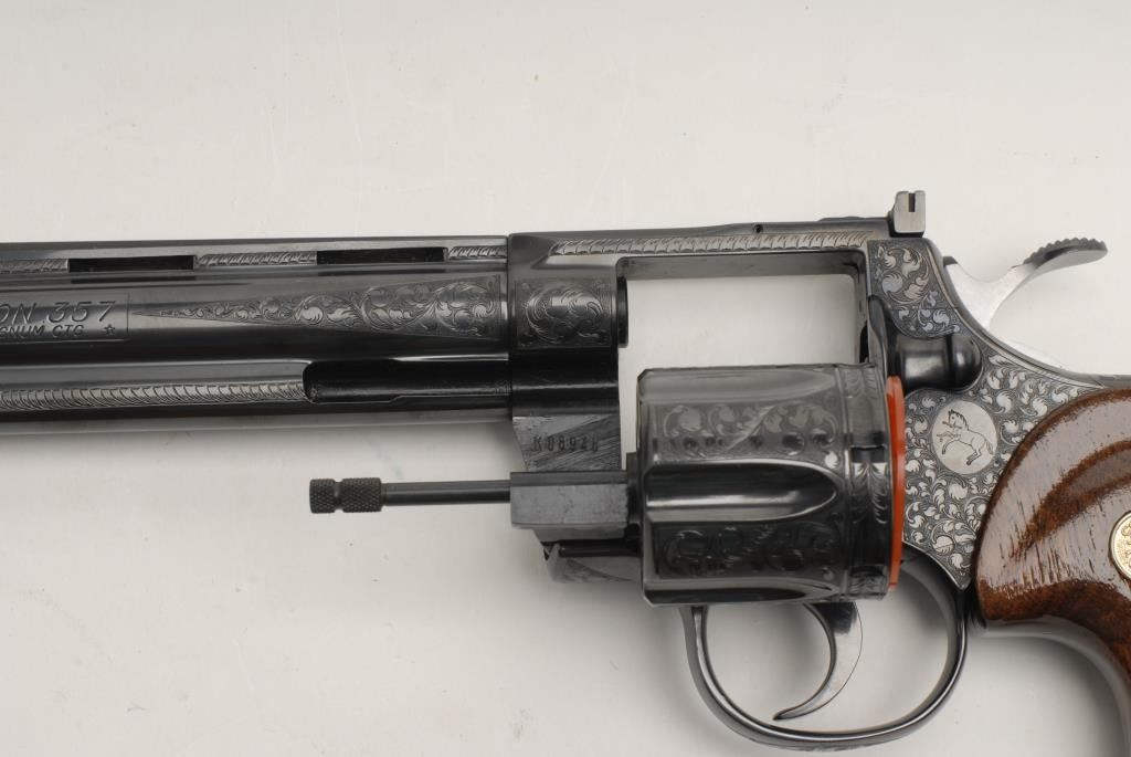 Colt Python Model DA revolver in factory wood grained cardboard box ...