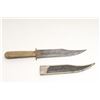 Image 2 : Civil War era clip point belt knife, approximately  10.75” overall with a 6.5” un-marked blade, horn