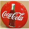 Image 2 : Large enamel on metal Coca-Cola sign,  approximately 37” in diameter; overall fine  condition; ca. 1