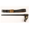 Image 1 : Nat'l Guard PA Leather Waist Belt and Bayonet  Scabbard with "N.G.P." brass disk on bayonet  hanger 
