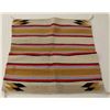 Image 2 : Southwest or Mexican Saddle Blanket with striped  design, 32" x 30", handwoven. Est:$150-300