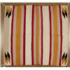 Image 4 : Southwest or Mexican Saddle Blanket with striped  design, 32" x 30", handwoven. Est:$150-300