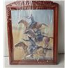 Image 3 : Black Soldier lot including framed color print of  Black Cavalry members on horseback and a box of  