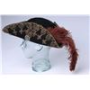 Image 2 : French 19th Century tri-corner embroidered hat  with feather plume.     Est.:  $150-$300.