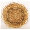 Image 2 : Northwest Coast Basket in geometric design, pale  green color. 8 1/2" in diameter, fair to good.  Mi