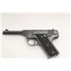 Image 2 : Hi-Standard Model “B” semi-automatic pistol, .22LR  caliber, 4.5” barrel, S/N  47378, blued finish, 
