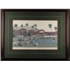 Image 2 : Large framed and matted color print (88/600) by  Ted Crane (1989), approx. 33” x 42-1/2” of the  Des