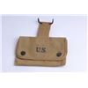 Image 2 : WW I era U.S. military woven pouch with hanger;  approximately 5” x 8”. Marked “OMO 1917” on back  o