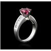 Image 3 : Platinum 1.86ct Tourmaline and Diamond Ring