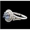 Image 1 : 14KT White Gold 1.90ct Tanzanite and Diamond Ring
