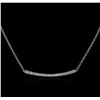 Image 1 : 14KT White Gold 0.84ctw Diamond Necklace