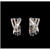 Image 1 : 0.70ctw Diamond Earrings - 18KT White Gold