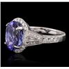 Image 1 : 18KT White Gold 5.05ct Tanzanite and Diamond Ring
