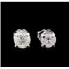 Image 1 : 1.42ctw Diamond Solitaire Earrings - 14KT White Gold