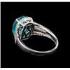Image 3 : 4.23ct Apatite and Diamond Ring - 14KT White Gold