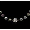 Image 1 : Tahitian Pearl Necklace - 14KT White Gold