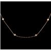 Image 2 : 1.54ctw Diamond Necklace - 18KT Rose Gold