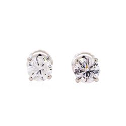 1.00ctw Diamond Stud Earrings - 14KT White Gold