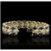 Image 3 : 14KT Yellow Gold 22.40ctw Sapphire and Diamond Bracelet