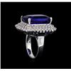 Image 4 : 14KT White Gold GIA Certified 27.79ct Tanzanite and Diamond Ring
