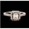 Image 2 : 14KT White Gold EGL USA Certified 1.42ctw Diamond Ring
