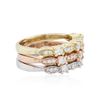 Image 2 : 14KT Yellow, White, And Rose Gold 0.80ctw Diamond Rings