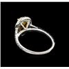 Image 4 : 1.25ctw Fancy Light Yellow Diamond Ring - 14KT Two-Tone Gold
