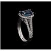 Image 4 : 2.07ct Tanzanite and Diamond Ring - 14KT White Gold