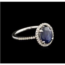 2.70ct Sapphire and Diamond Ring - 14KT White Gold