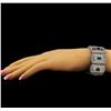 Image 3 : Platinum GIA Certified 9.37ctw Emerald and Diamond Bracelet