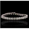 Image 1 : 14KT White Gold 11.53ctw Diamond Tennis Bracelet