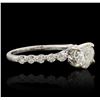 Image 1 : 14KT White Gold EGL Certified 1.53ctw Diamond Ring