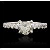 Image 2 : 14KT White Gold EGL Certified 1.53ctw Diamond Ring