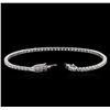 Image 3 : 18KT White Gold 3.04ctw Diamond Tennis Bracelet