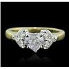 Image 2 : 18KT Yellow Gold 1.44ctw Heart Cut Diamond Ring